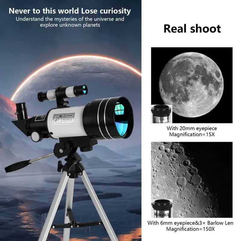 StellarView Pro – 150X HD Astronomical Telescope with Tripod