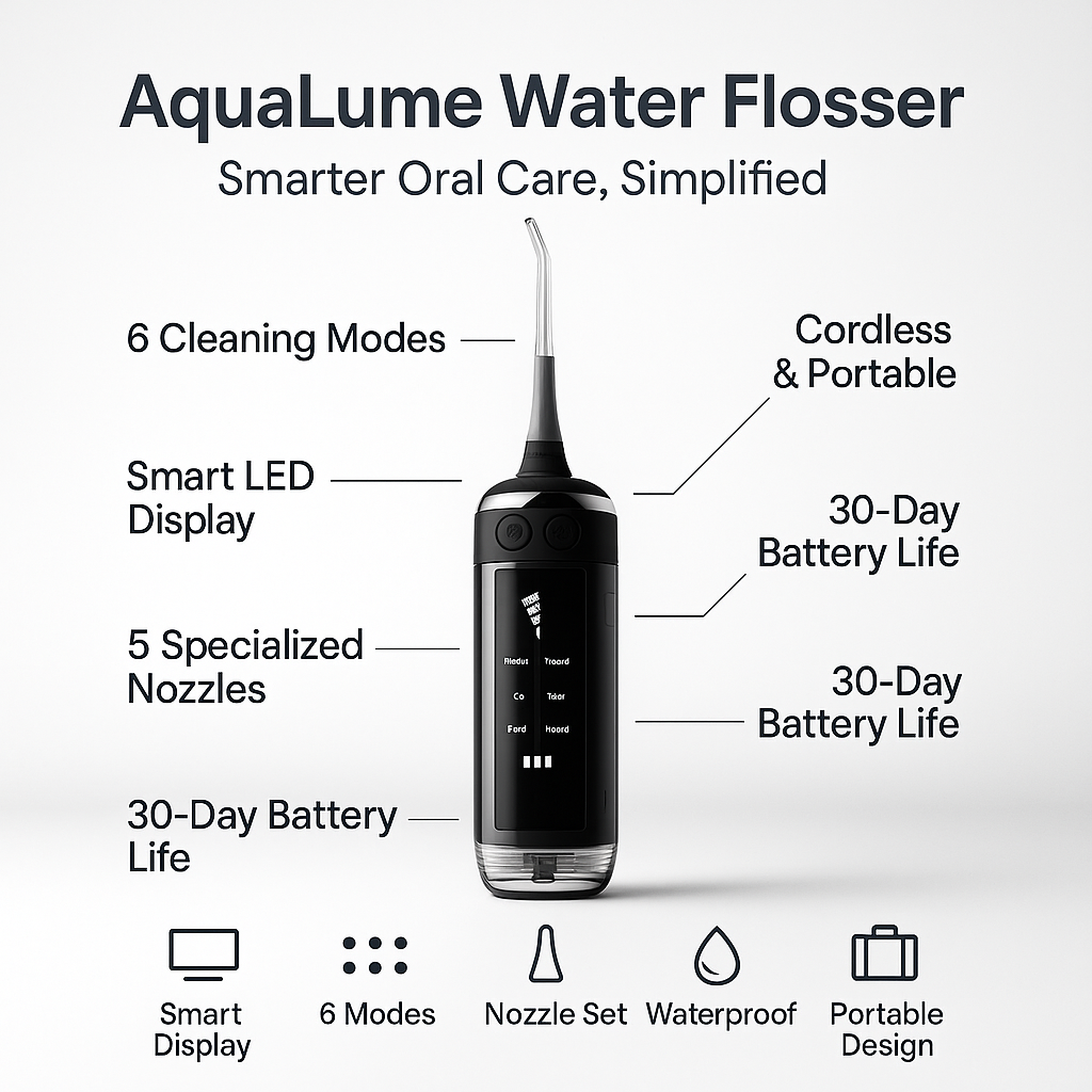 AquaLume Smart LED Water Flosser