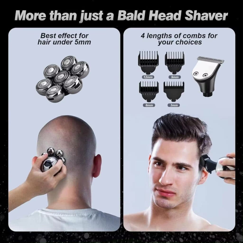 BladeRunner 7D Electric Shaver – 5-in-1 Grooming Kit for Men