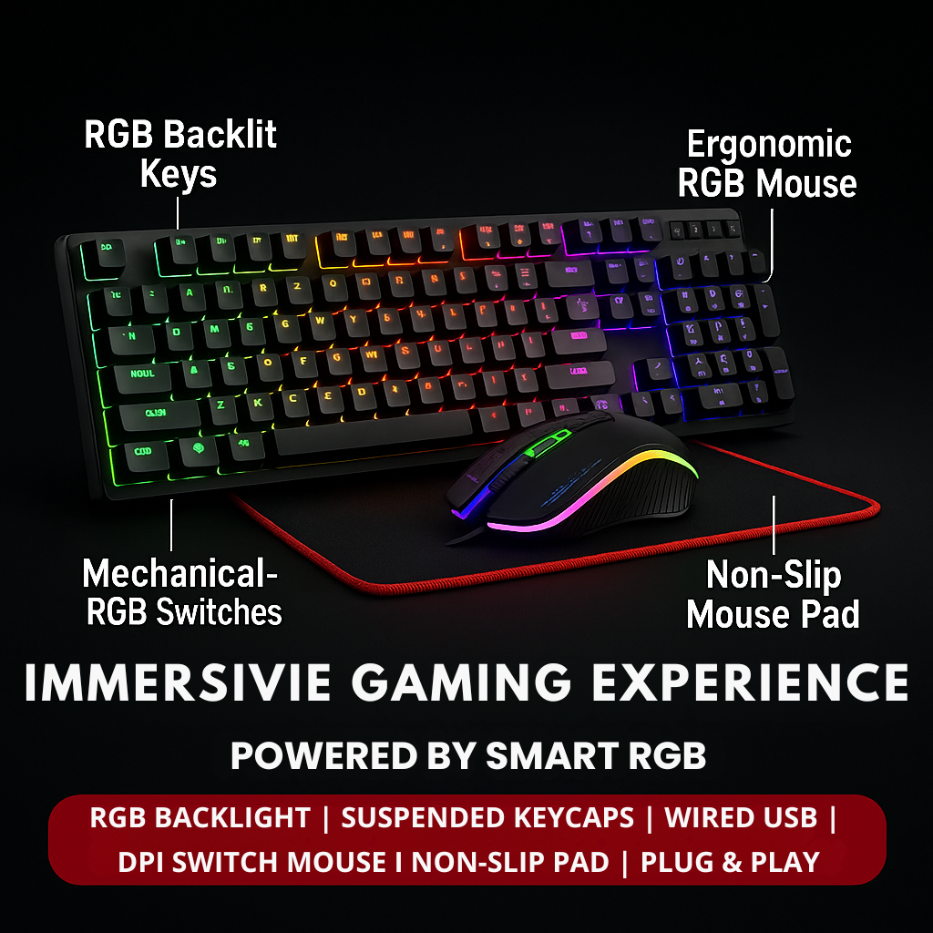 ArcShift X – RGB Gaming Keyboard, Mouse & Pad Bundle