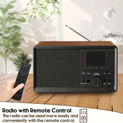 Auravox Retro DAB/FM Wooden Radio with Alarm & USB/AUX
