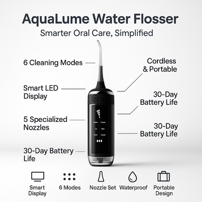 AquaLume Smart LED Water Flosser