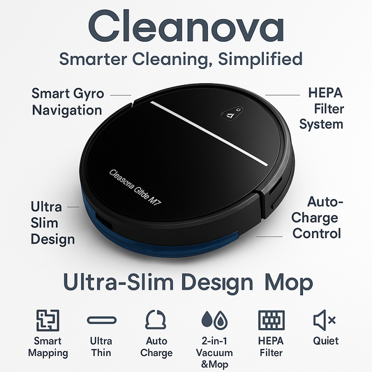 Cleanova Glide M7 – Smart Robot Vacuum