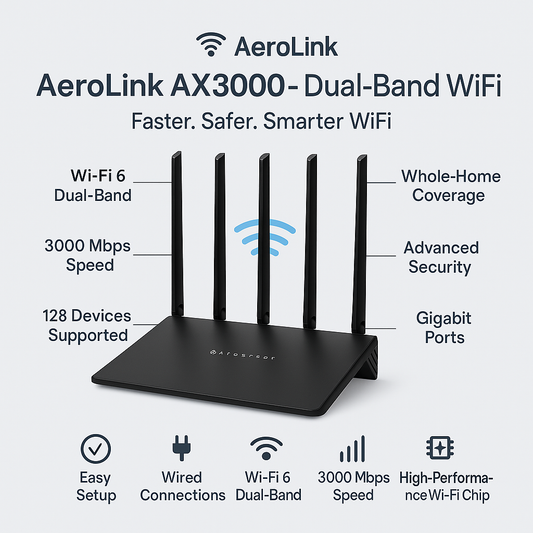 AeroLink AX3000 – Dual-Band WiFi Router