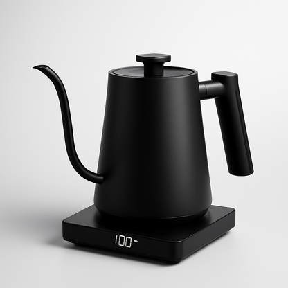 AeroPour Gooseneck Kettle – 1L Stainless Steel, Temp Control