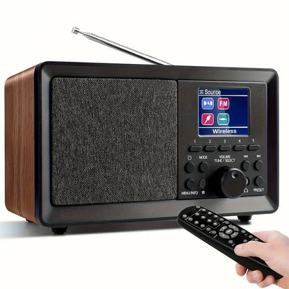 Auravox Retro DAB/FM Wooden Radio with Alarm & USB/AUX