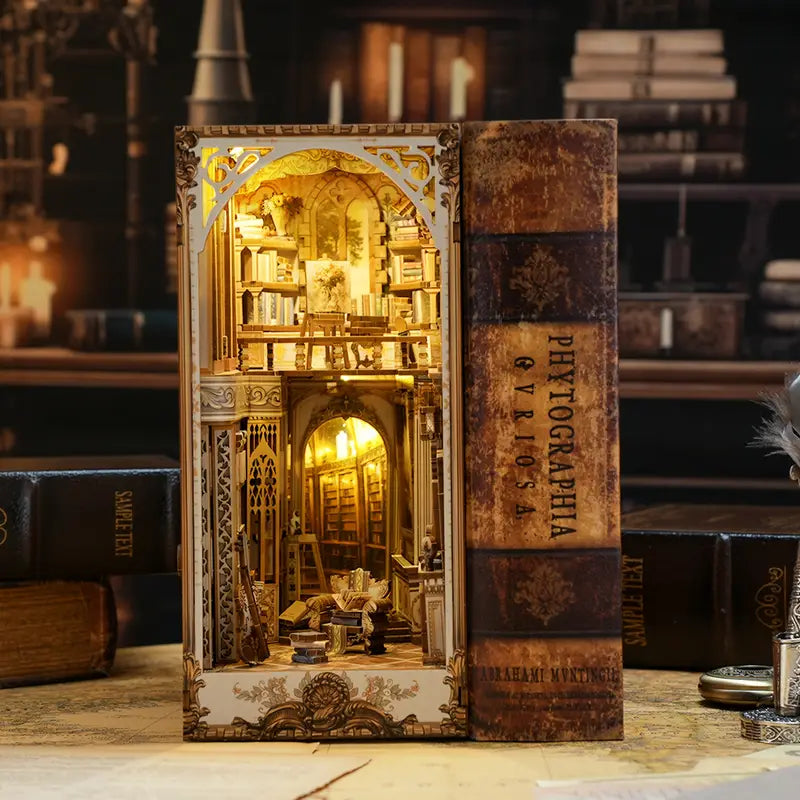 Craftoria Book Nook – DIY 3D Wooden Puzzle Miniature Bookshelf Insert