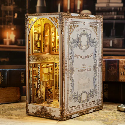 Craftoria Book Nook – DIY 3D Wooden Puzzle Miniature Bookshelf Insert