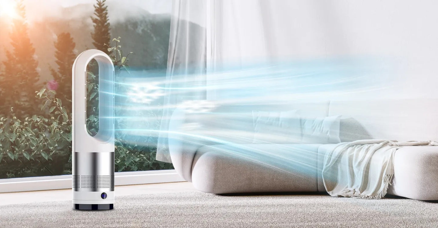 PureBreathe Halo – 3-in-1 Air Purifier with HEPA, Cooling & Heating