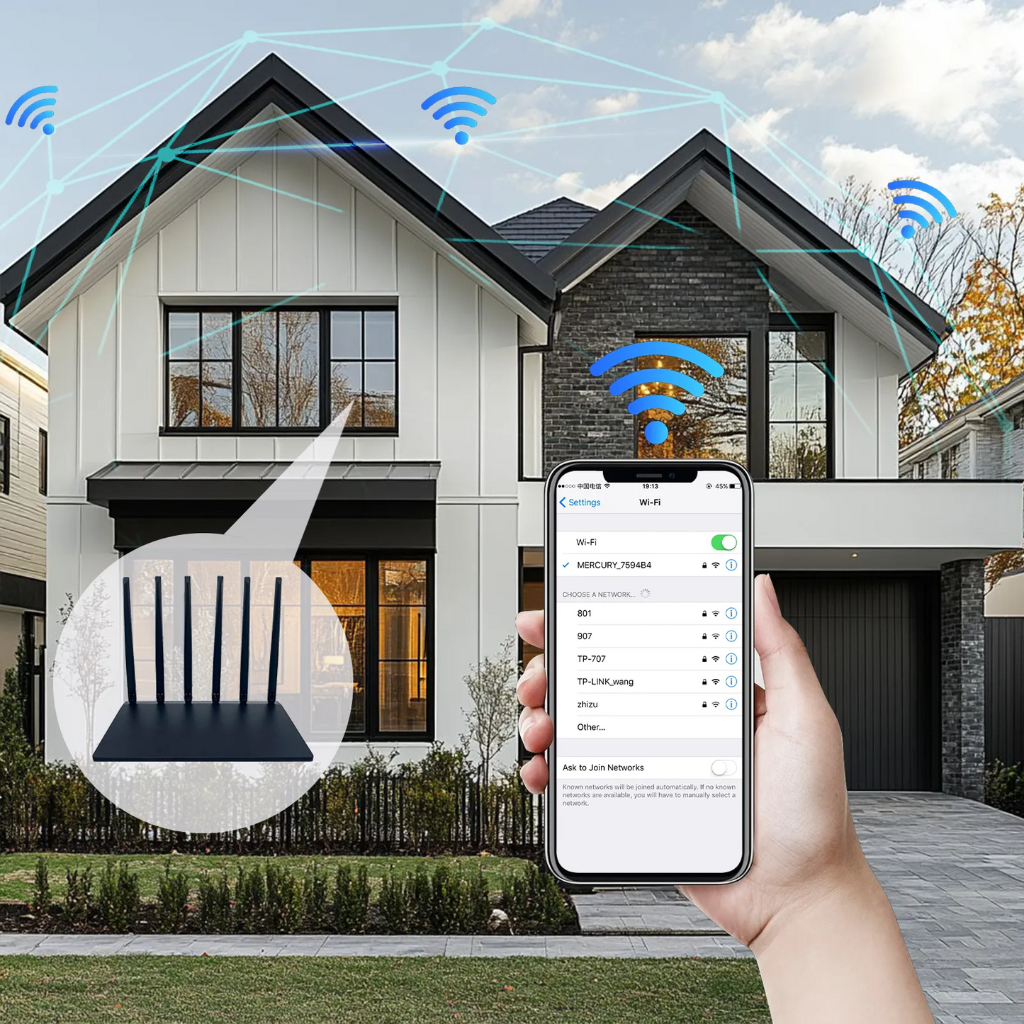 AeroLink AX3000 – Dual-Band WiFi Router