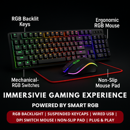 ArcShift X – RGB Gaming Keyboard, Mouse & Pad Bundle