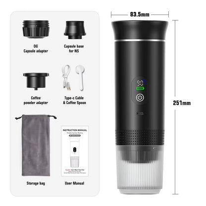BrewMate Go 3-in-1 Portable Espresso Maker